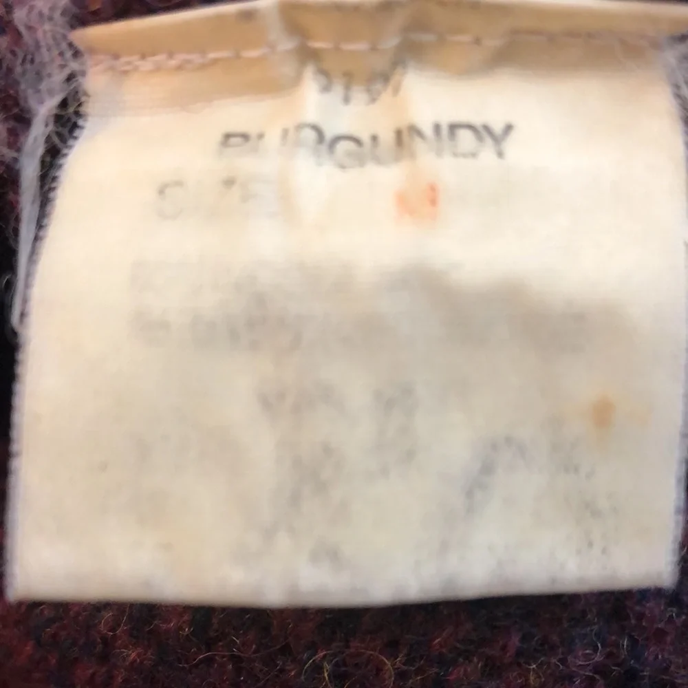 Men’s Woolrich Burgundy 1/4 Zip Wool Heavy Rugged Outdoors Sweater size M - Picture 10 of 10